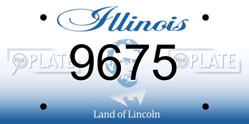 9675 Illinois License Plate