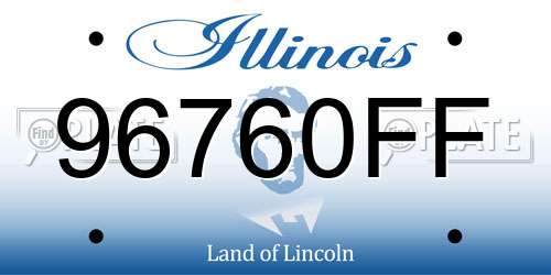 96760FF Illinois License Plate
