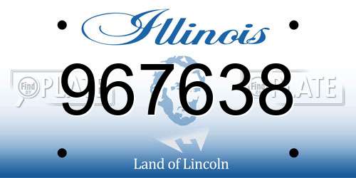 967638 Illinois License Plate