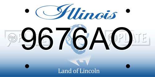 9676AO Illinois License Plate