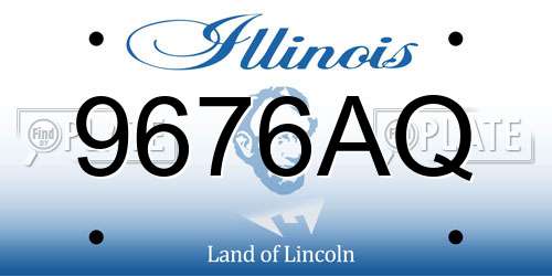9676AQ Illinois License Plate