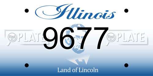 9677 Illinois License Plate