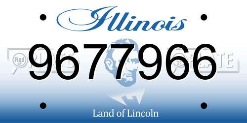 9677966 Illinois License Plate