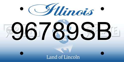 96789SB Illinois License Plate