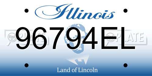 96794EL Illinois License Plate