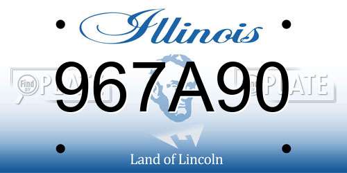 967A90 Illinois License Plate