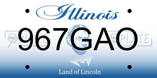 967GAO Illinois License Plate