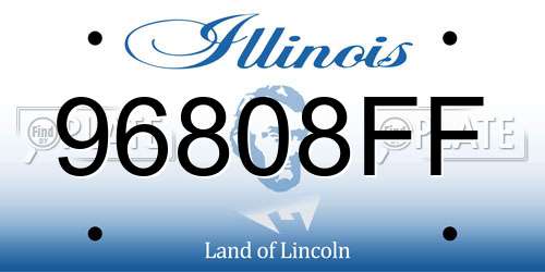 96808FF Illinois License Plate