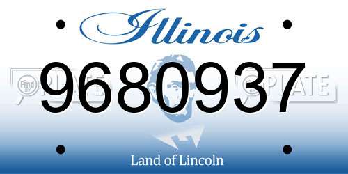 9680937 Illinois License Plate