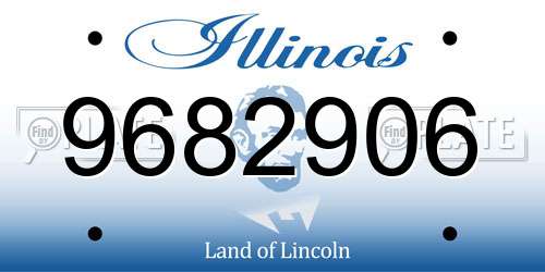 9682906 Illinois License Plate