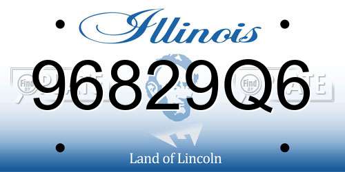 96829Q6 Illinois License Plate