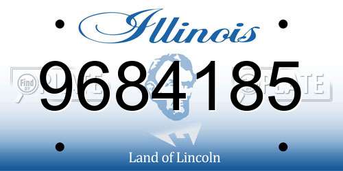 9684185 Illinois License Plate
