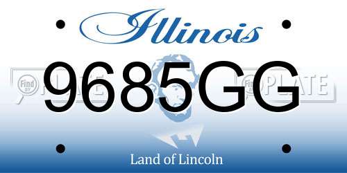9685GG Illinois License Plate