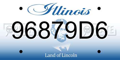 96879D6 Illinois License Plate