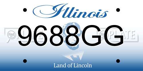 9688GG Illinois License Plate
