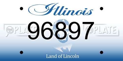96897 Illinois License Plate