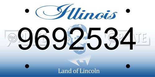 9692534 Illinois License Plate