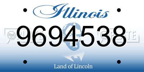 9694538 Illinois License Plate