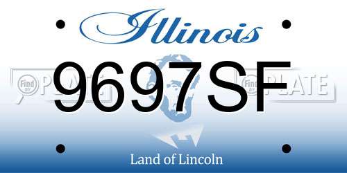 9697SF Illinois License Plate