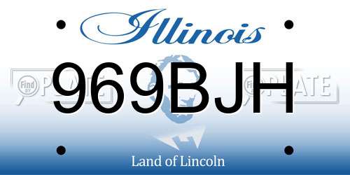 969BJH Illinois License Plate