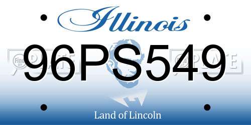 96PS549 Illinois License Plate