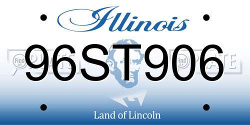 96ST906 Illinois License Plate