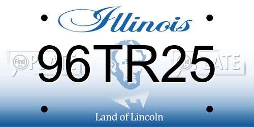 96TR25 Illinois License Plate