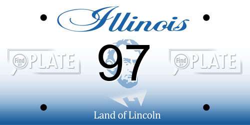 97 Illinois License Plate