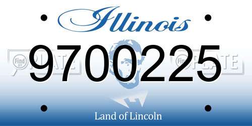 9700225 Illinois License Plate