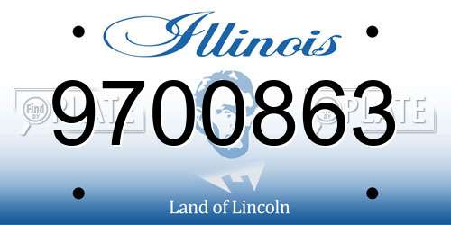 9700863 Illinois License Plate