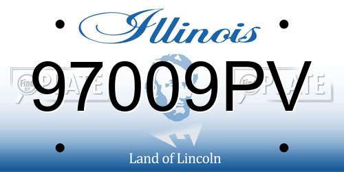 97009PV Illinois License Plate