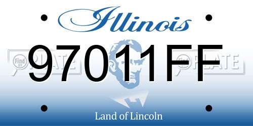 97011FF Illinois License Plate