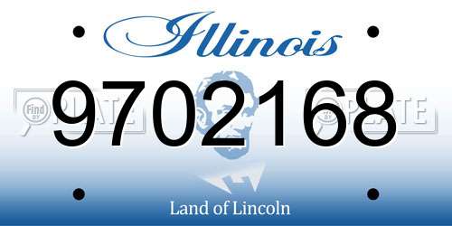 9702168 Illinois License Plate