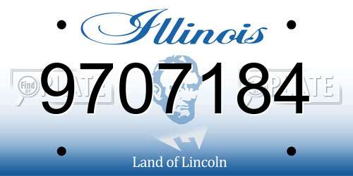 9707184 Illinois License Plate