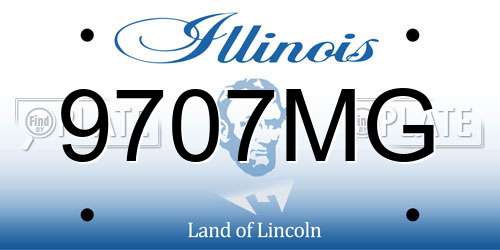 9707MG Illinois License Plate
