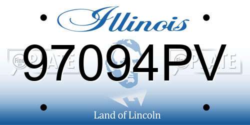 97094PV Illinois License Plate