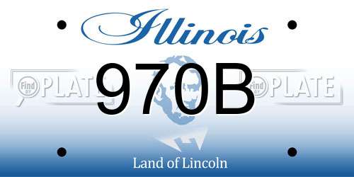 970B Illinois License Plate