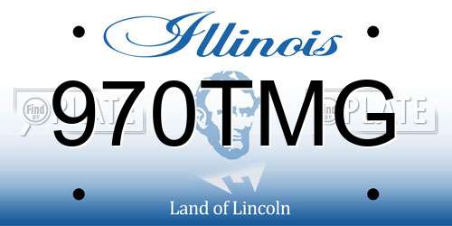 970TMG Illinois License Plate