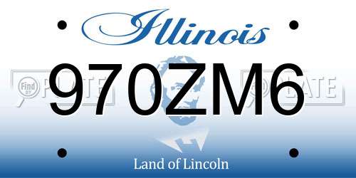 970ZM6 Illinois License Plate