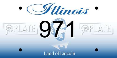 971 Illinois License Plate