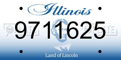 9711625 Illinois License Plate