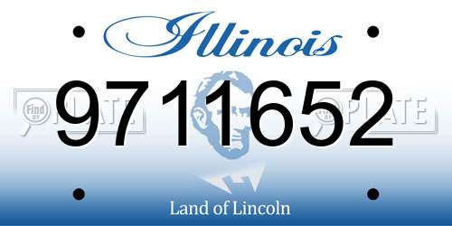 9711652 Illinois License Plate