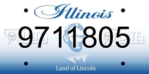 9711805 Illinois License Plate