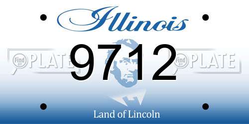 9712 Illinois License Plate