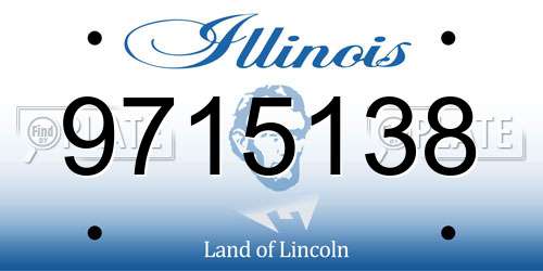 9715138 Illinois License Plate