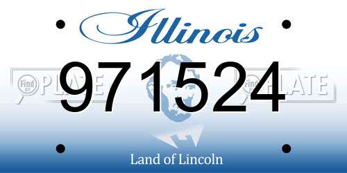 971524 Illinois License Plate