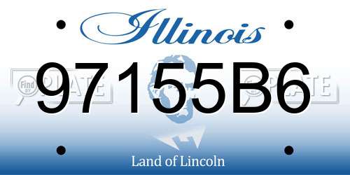 97155B6 Illinois License Plate