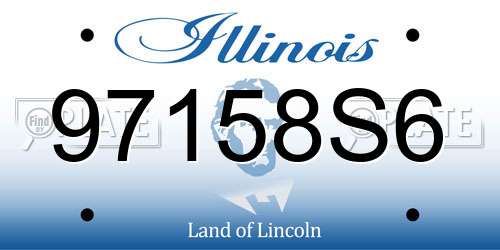 97158S6 Illinois License Plate