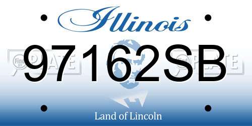 97162SB Illinois License Plate