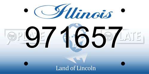 971657 Illinois License Plate